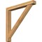Ekena Millwork Traditional Block Rough Sawn Bracket w/ Offset Brace, Western Red Cedar, 6"W x 46"D x 46"H BKT0604X46X46TRA05RWR - alternate 1